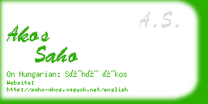 akos saho business card